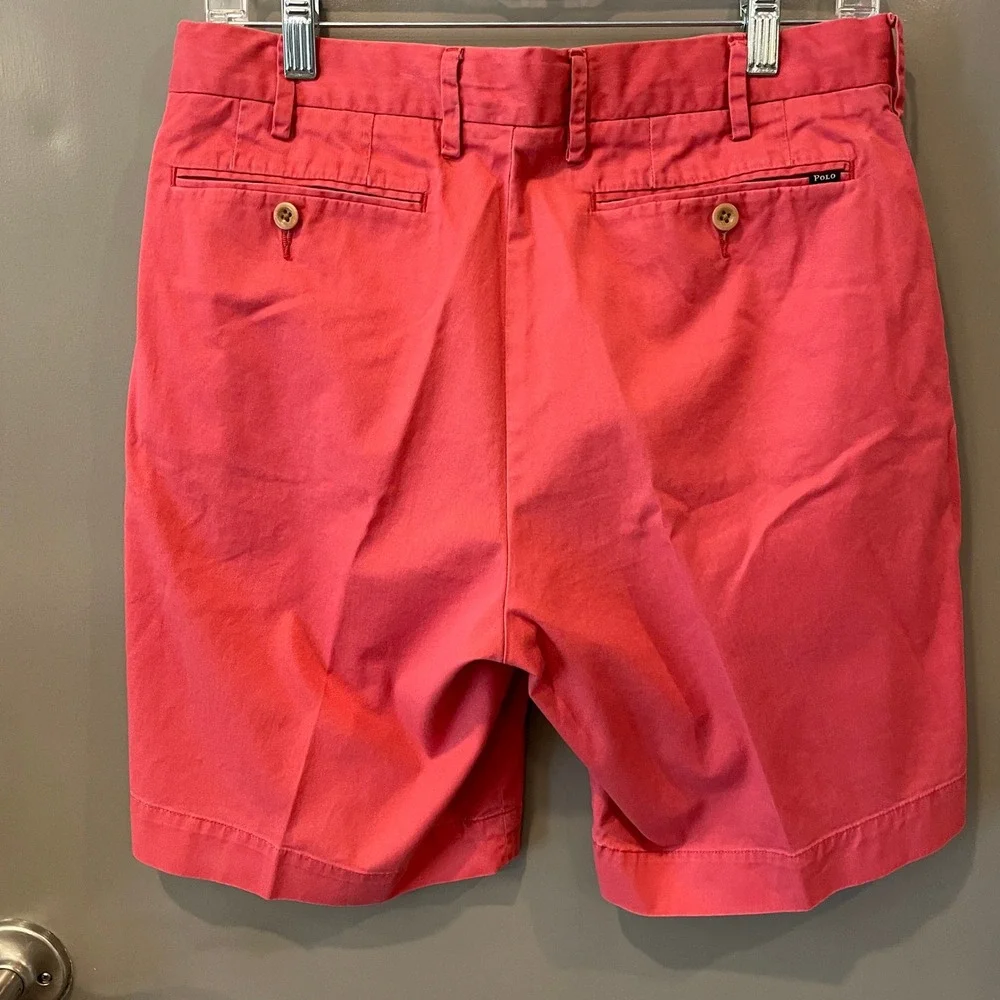 Polo Ralph Lauren Mens Stretch Classic Fit Chino Shorts Red Coral Size 30